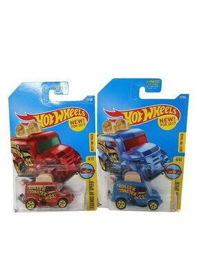 2 Hot Wheels Roller Toaster Red & Blue DieCast Cars Legends Of Speed New #D-33